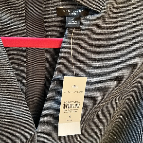 NWT Size 8P Ann Taylor Belted Crosshatch Sheath Dress - Picture 4 of 7